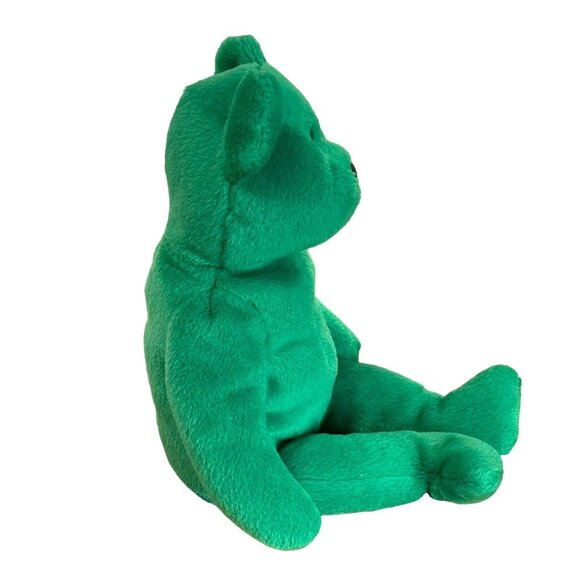 1997 TY Beanie Baby Erin Lucky Shamrock Green Bear Great Used Condition - Picture 5 of 8
